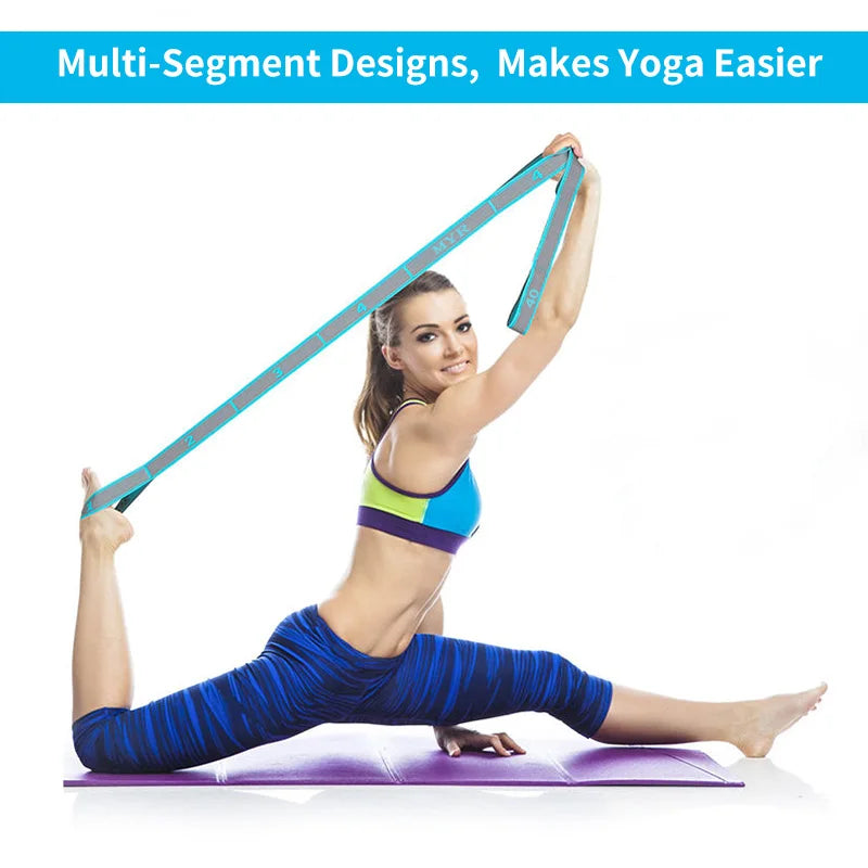 Elastic Yoga Stretch Strap with Loops – Ballet, Pilates & Gymnastics