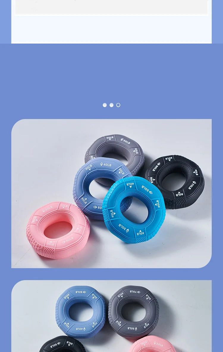 Silicone Adjustable Hand Grip Trainer 20–90LB Forearm & Finger Strengthener