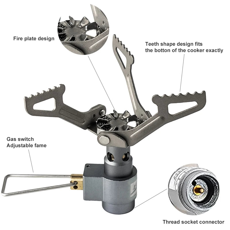 BRS-3000T Ultralight Titanium Camping Stove – 25g Mini Gas Burner