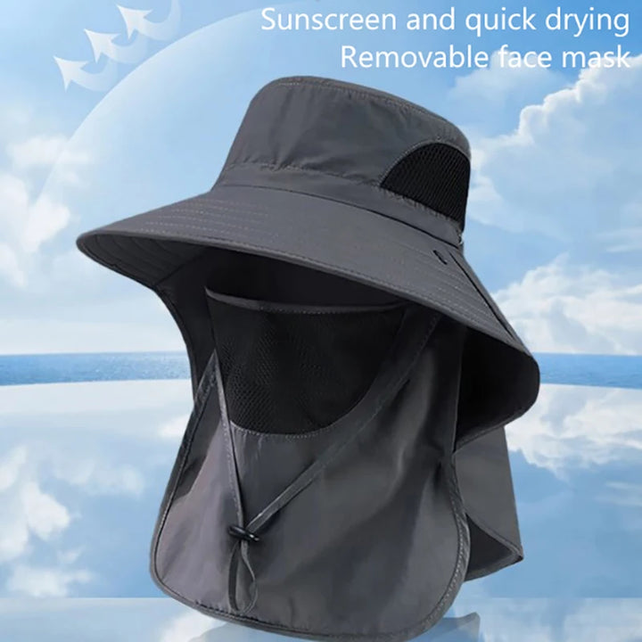 Summer UV Protection Sun Hat with Neck Flap for Outdoor Activities