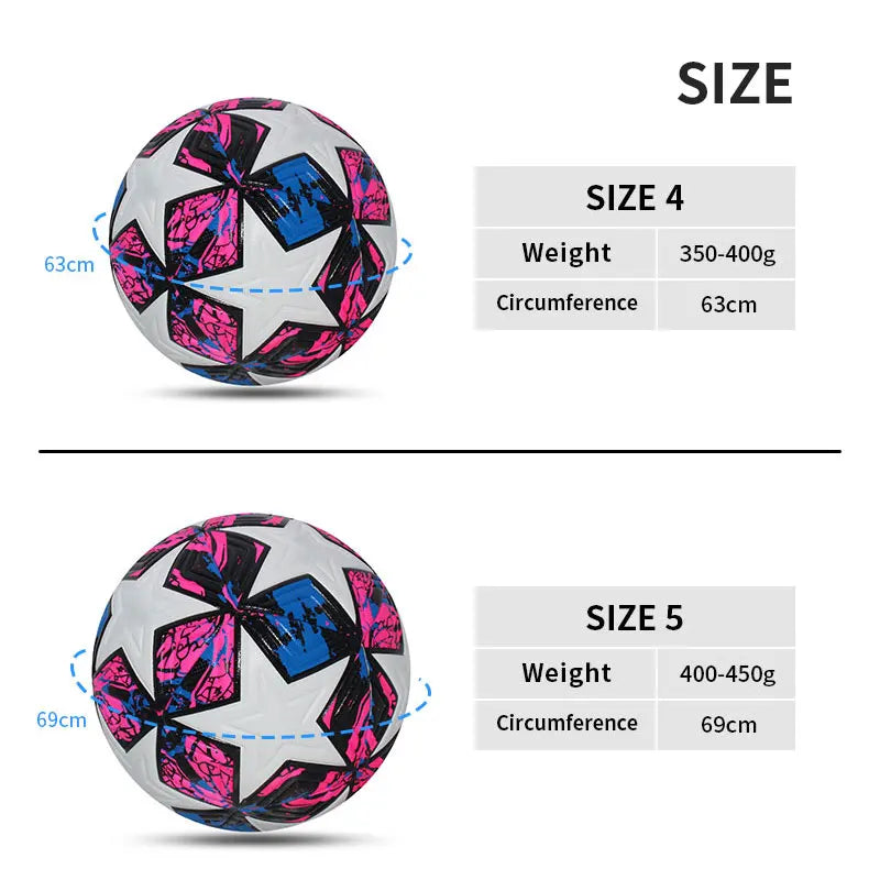 Professional Soccer Ball – Seamless Outdoor Training & Match Football (Size 4 & 5)