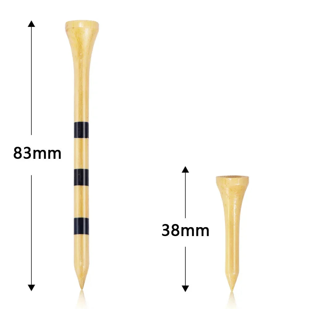 PGM 50pcs Durable Bamboo Golf Tees