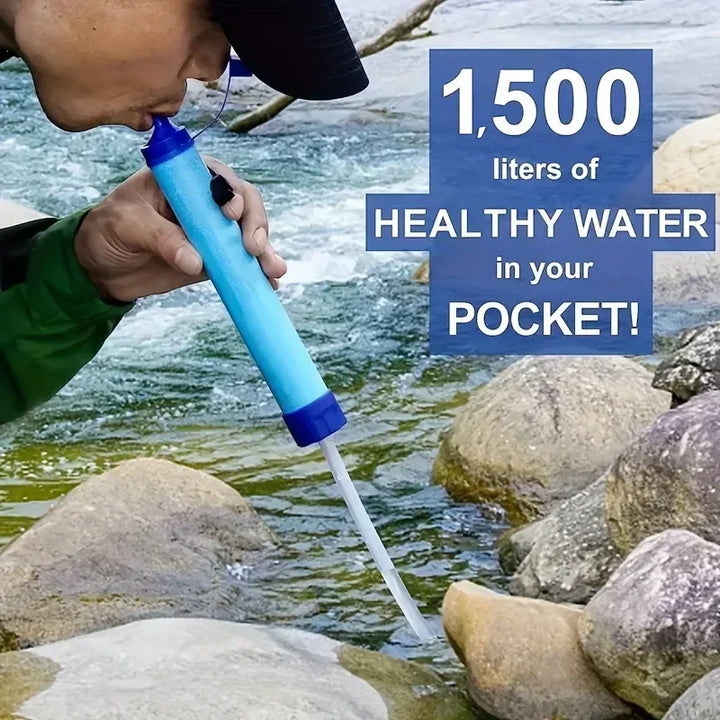 10000 Gallon Personal Water Filter Straw Portable Survival Purifier