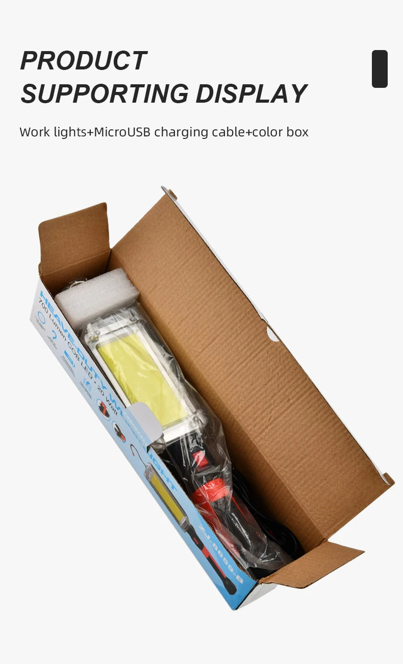 LED Work Light COB Floodlight 8000LM Rechargeable Portable Magnetic Lamp