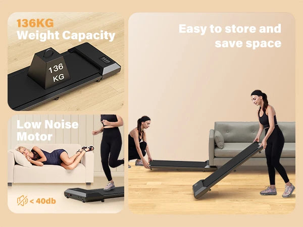 300lbs 2.5HP Treadmill – 2-in-1 Walking & Running Fitness Machine