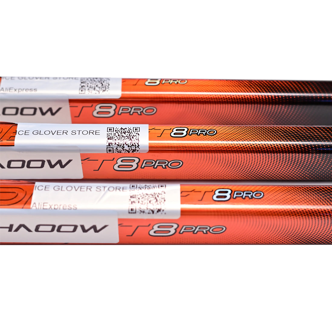3-Pack FT8 PRO Ice Hockey Sticks – Carbon Fiber with Grip