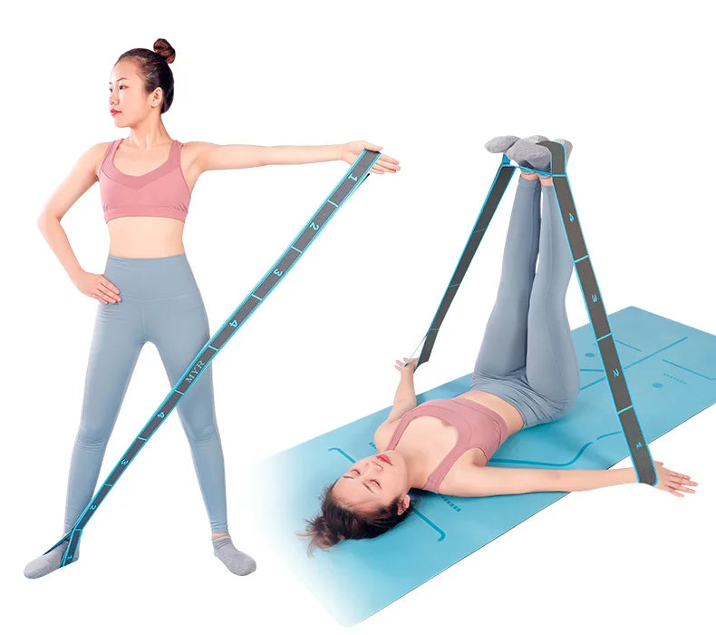 Elastic Yoga Stretch Strap with Loops – Ballet, Pilates & Gymnastics