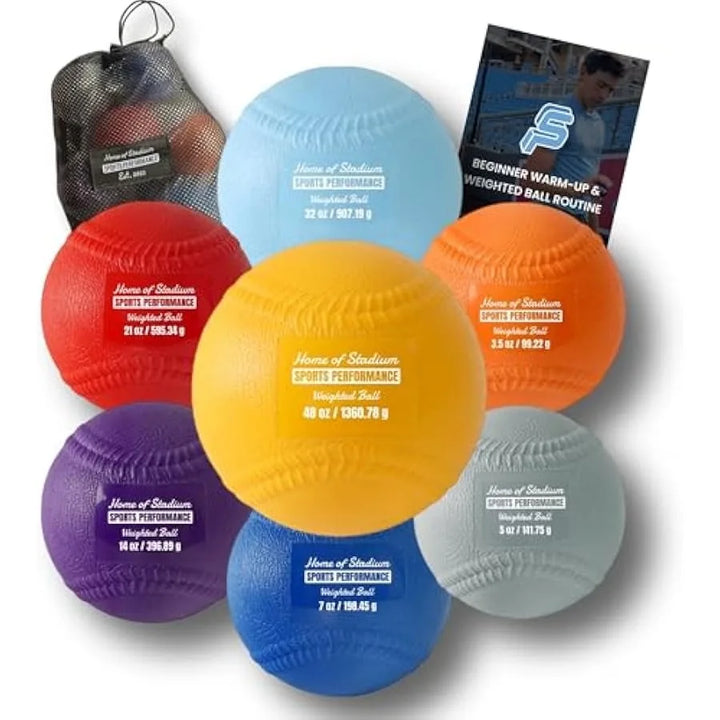 Soft Shell Weighted Baseballs – Pitching & Velocity Training Balls (3.5–32oz)