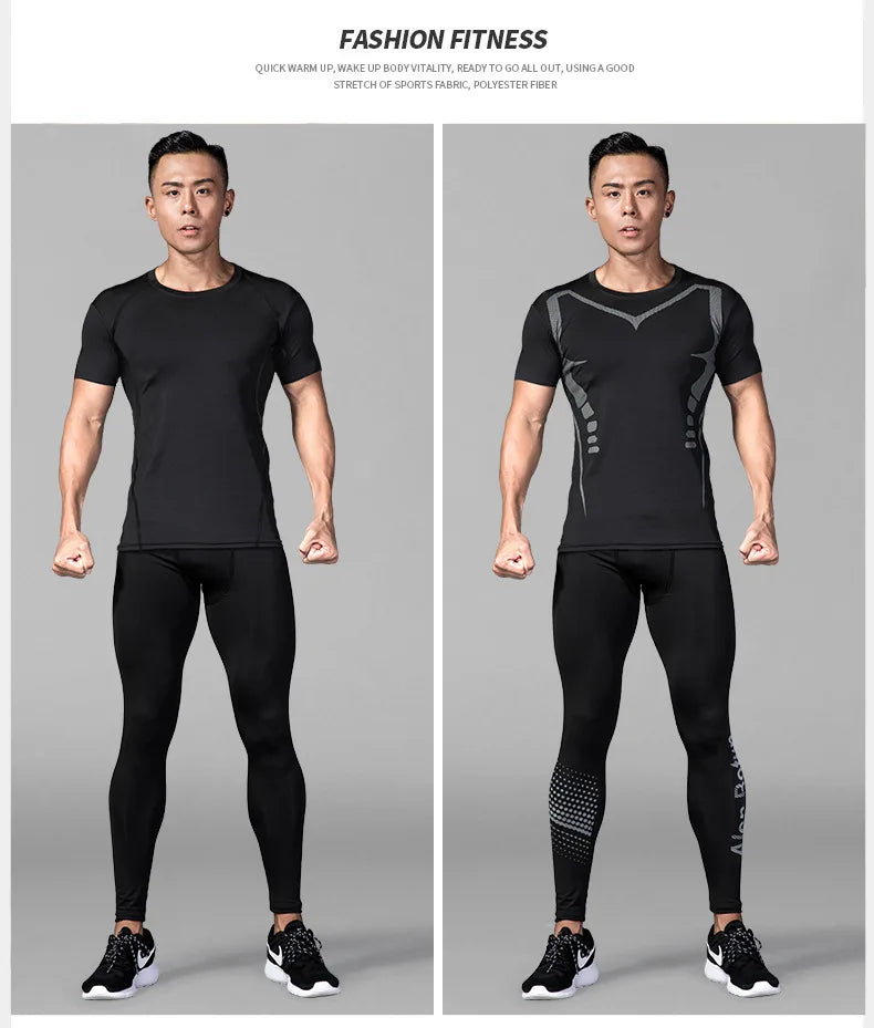 Men’s Warm Compression Leggings Dry Fit Running & Training Pants