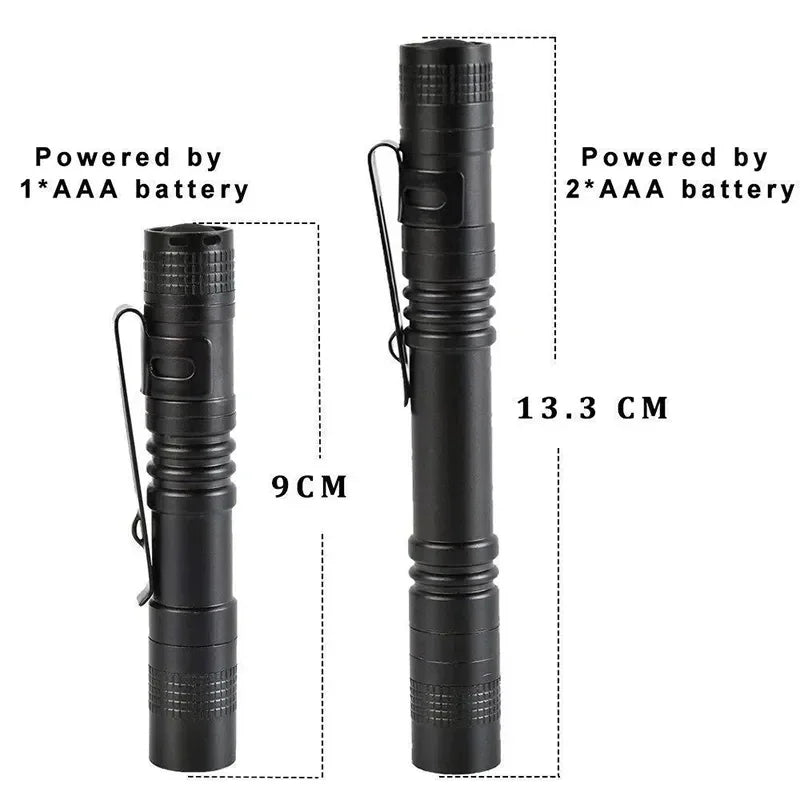 Mini LED Pen Flashlight Tactical Pocket Torch with Clip
