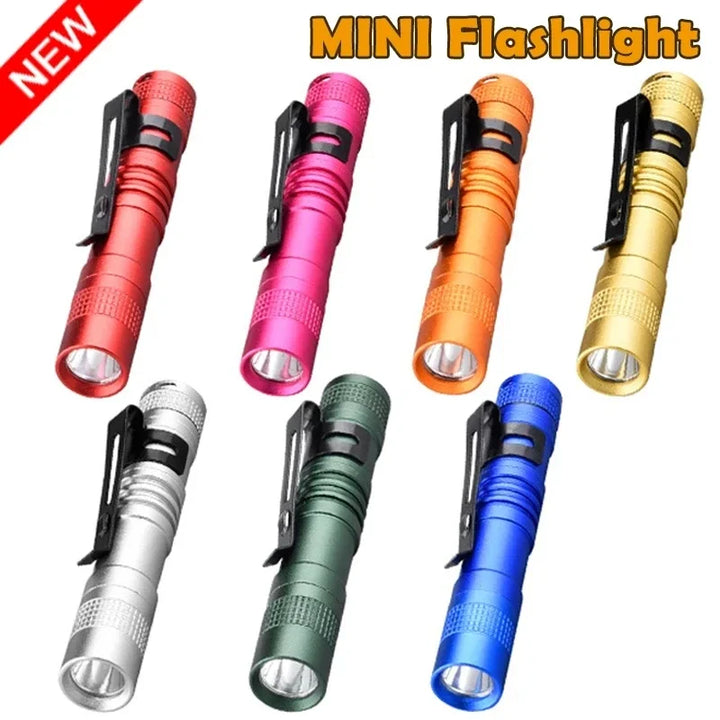 Mini LED Pen Flashlight Tactical Pocket Torch with Clip