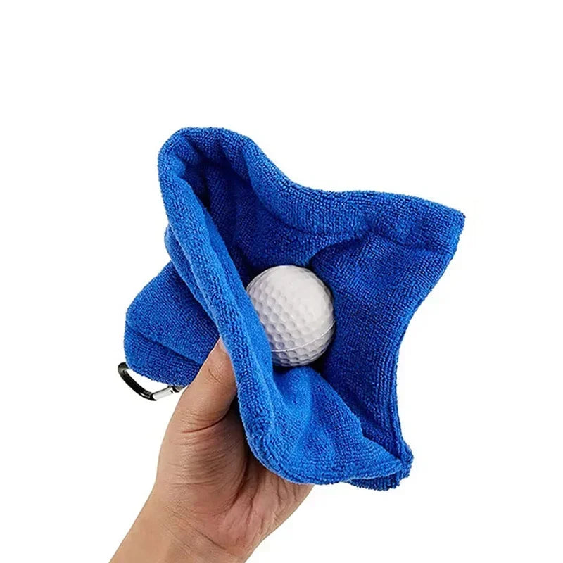 PGM Microfiber Golf Ball Cleaning Towel with Carabiner Hook
