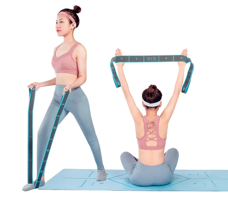 Elastic Yoga Stretch Strap with Loops – Ballet, Pilates & Gymnastics