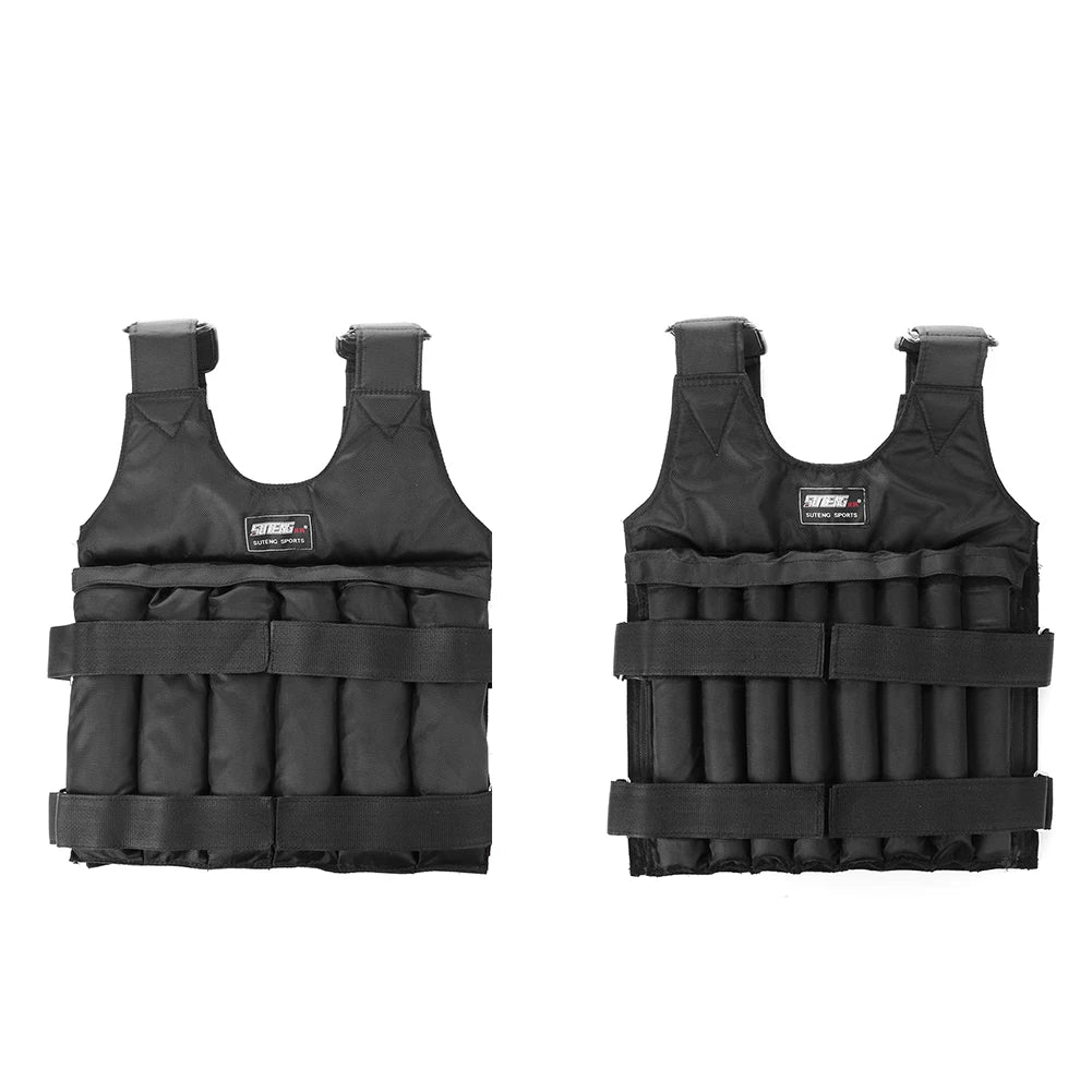 Adjustable Weighted Vest – 3/15/35kg Fitness Training & Running Jacket