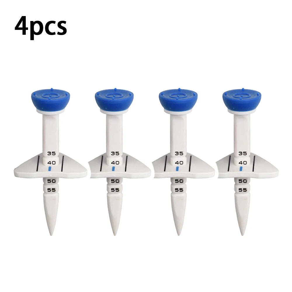 4pcs Adjustable-Height Golf Tees 33–55mm Training Accessories