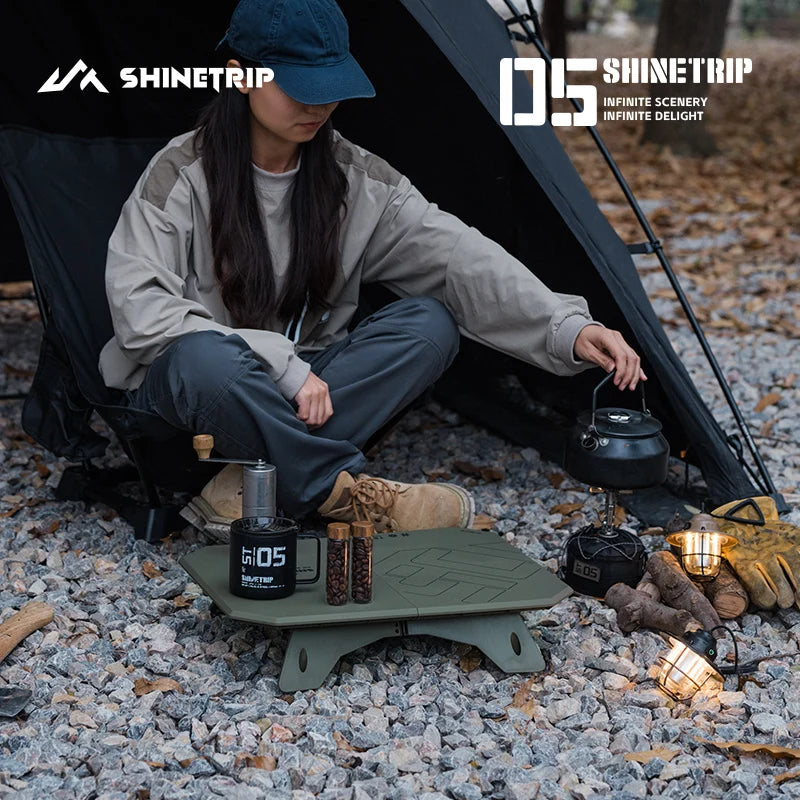 ShineTrip 05 Ultralight Camping Table – Folding Dual-Purpose Portable Table