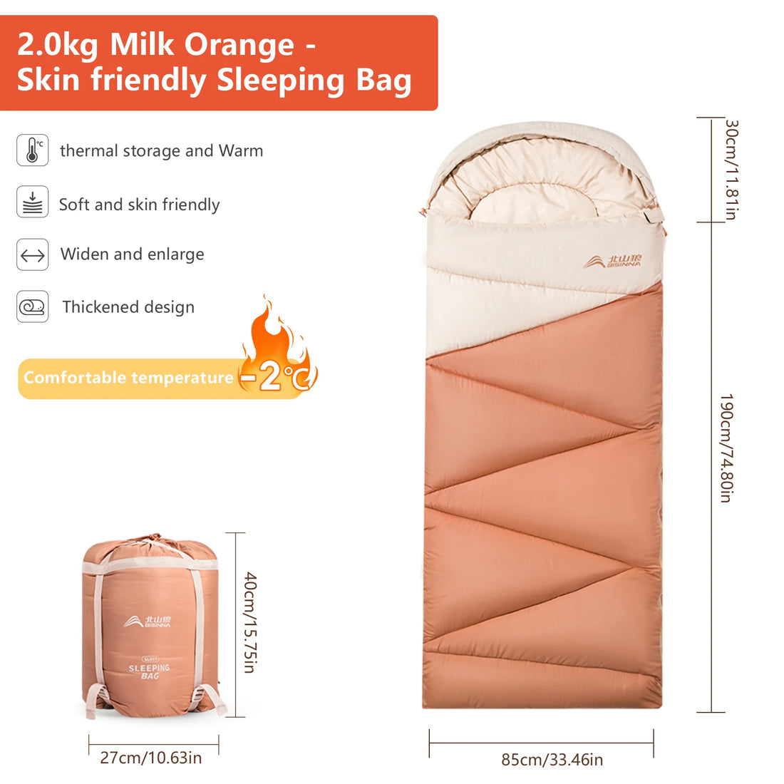 BISINNA Ultralight 4 Season Warm Camping Sleeping Bag