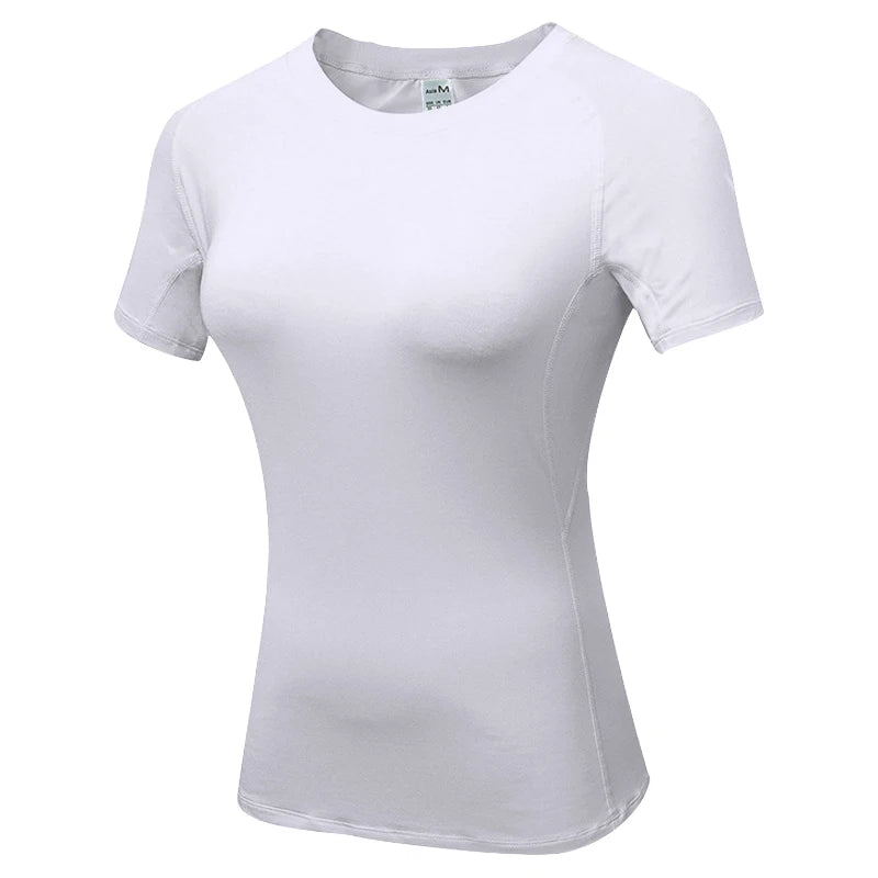 Women’s Compression Short Sleeve Athletic Quick-Dry Workout Shirt