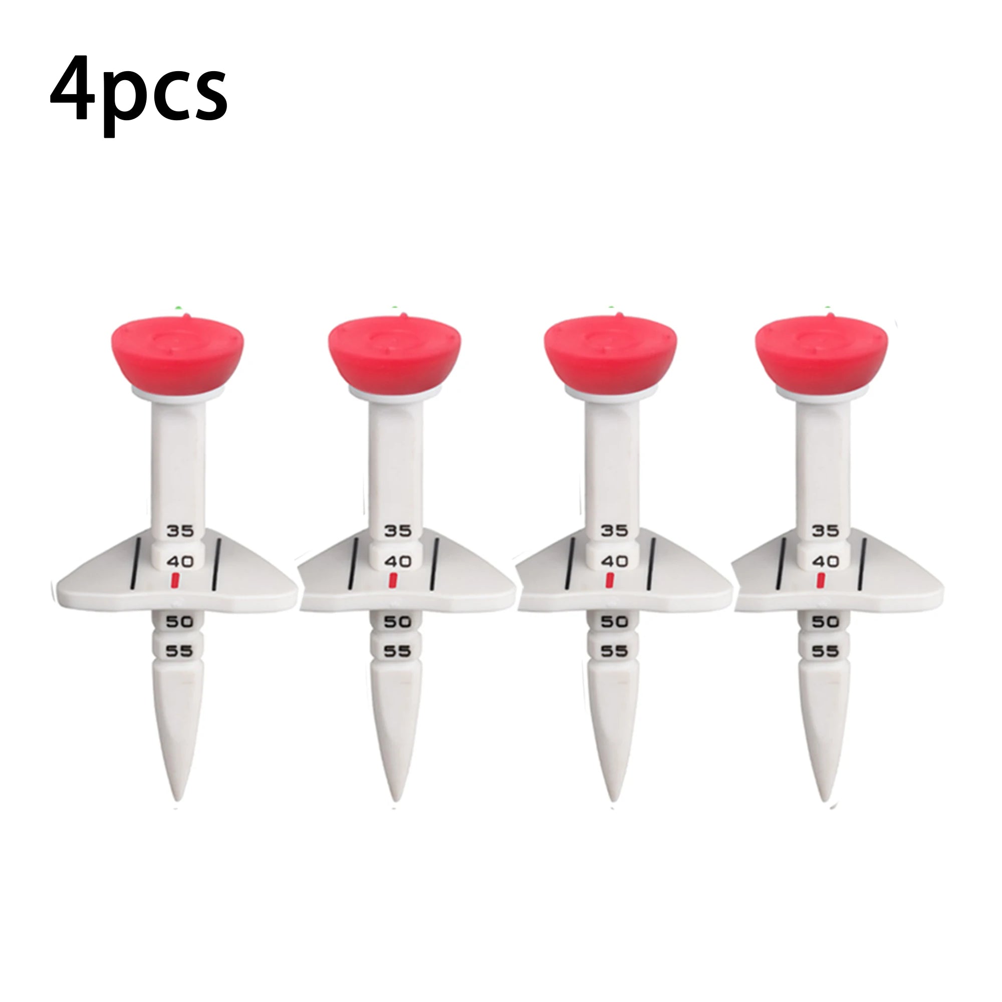 4pcs Adjustable-Height Golf Tees 33–55mm Training Accessories