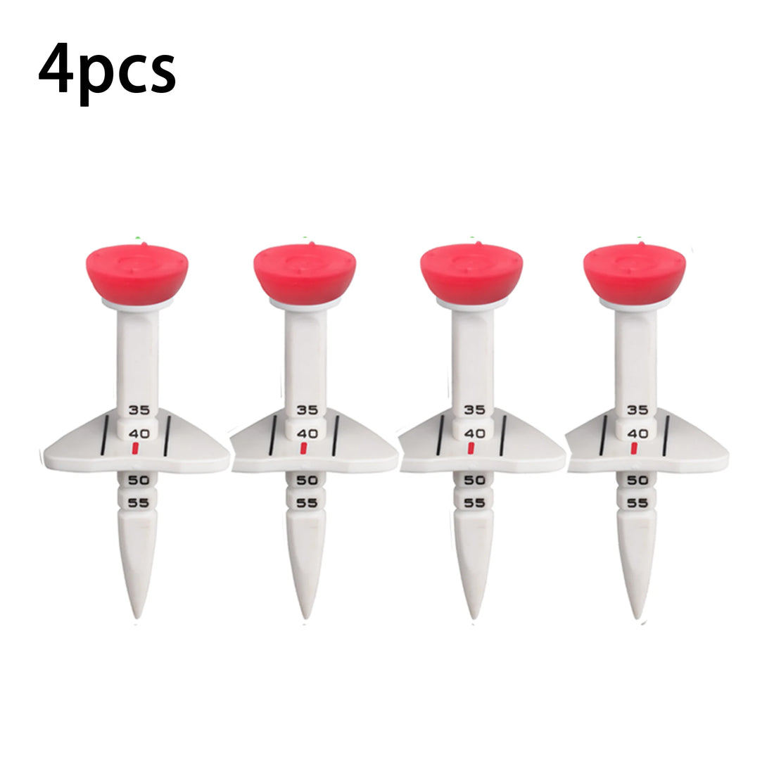 4pcs Adjustable-Height Golf Tees 33–55mm Training Accessories