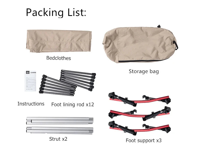 WESTTUNE Portable Camping Cot – Ultralight Folding Bed for Hiking & Travel