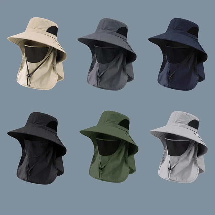 Summer UV Protection Sun Hat with Neck Flap for Outdoor Activities