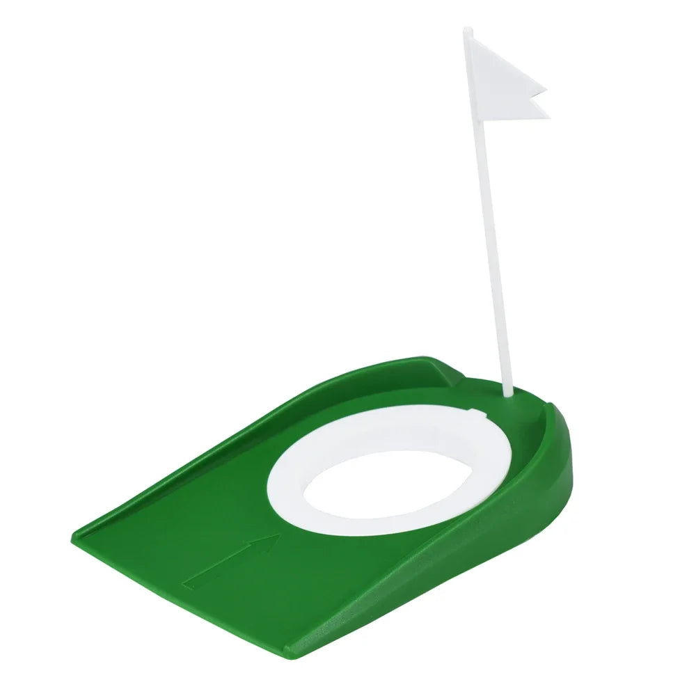 Indoor Golf Putting Trainer with Adjustable Hole & Flag
