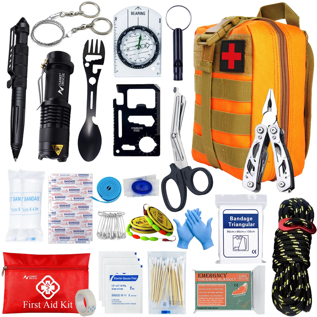 Survival First Aid Kit Molle Emergency Trauma Bag Outdoor Gear
