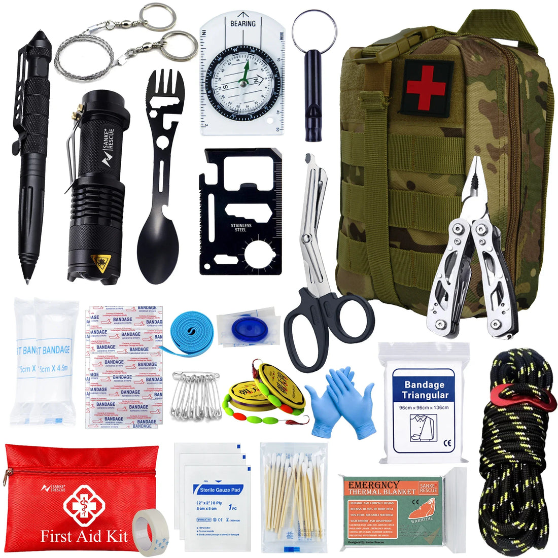 Survival First Aid Kit Molle Emergency Trauma Bag Outdoor Gear