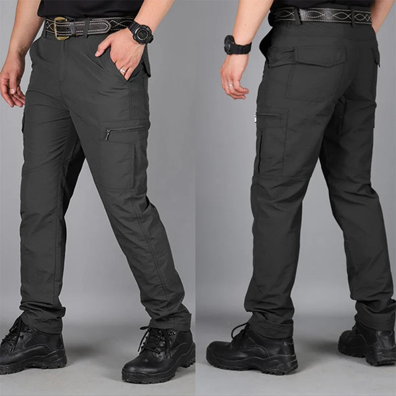 Men’s Summer Tactical Cargo Pants Lightweight Waterproof