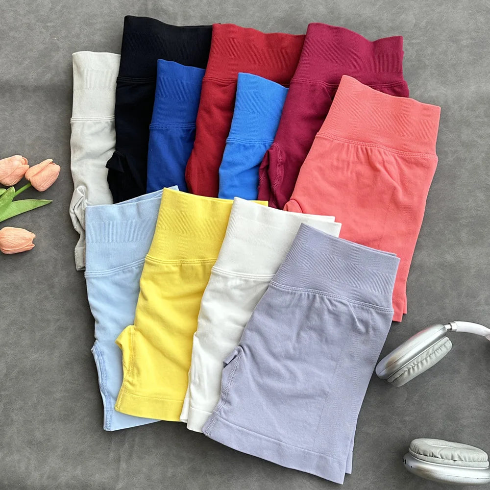 Women’s Scrunch Butt Gym Shorts – Seamless Biker & Yoga Athletic Shorts