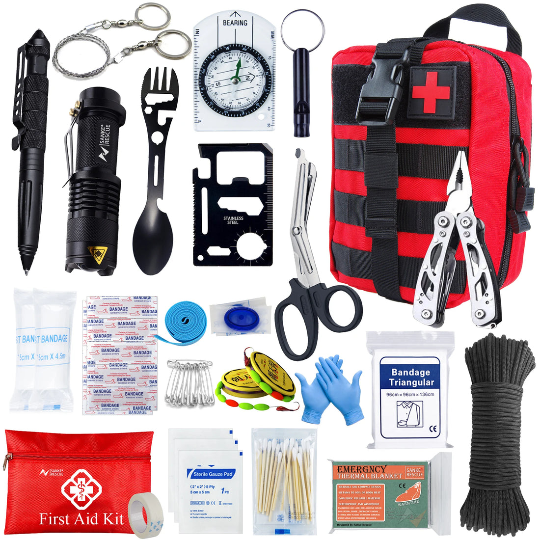 Survival First Aid Kit Molle Emergency Trauma Bag Outdoor Gear